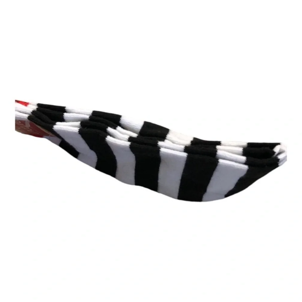 Pair of white and black‎ striped socks new